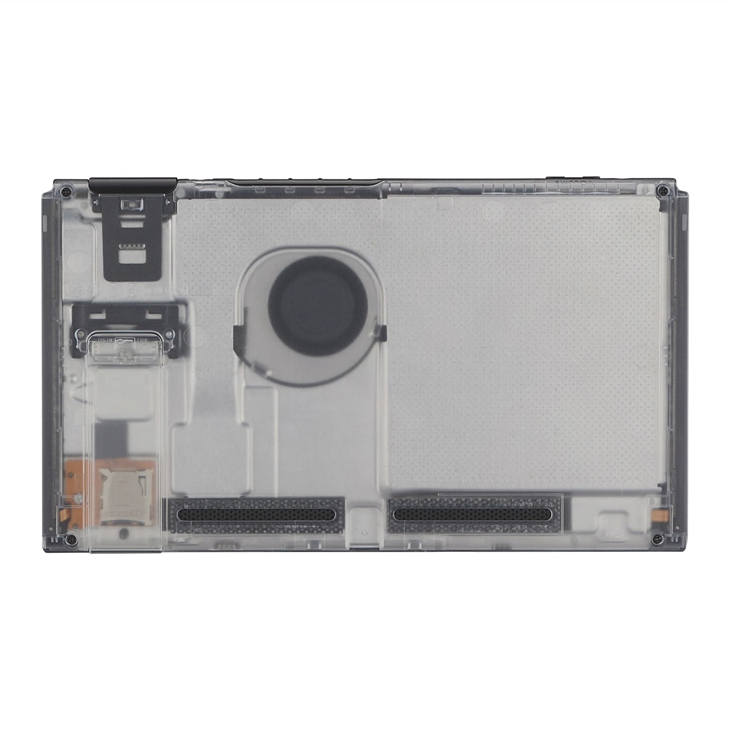 eXtremeRate Custom Transparent Console Back Plate DIY Replacement Housing Shell Case for Nintendo Switch Console with Kickstand