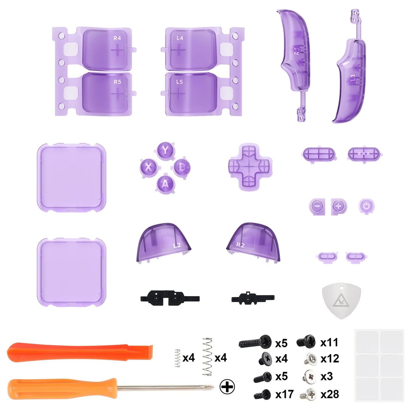 eXtremeRate Replacement Full Set Buttons for Steam Deck LCD, ABXY D-pad Trackpad Bumpers Triggers Buttons & Screwdriver Tools