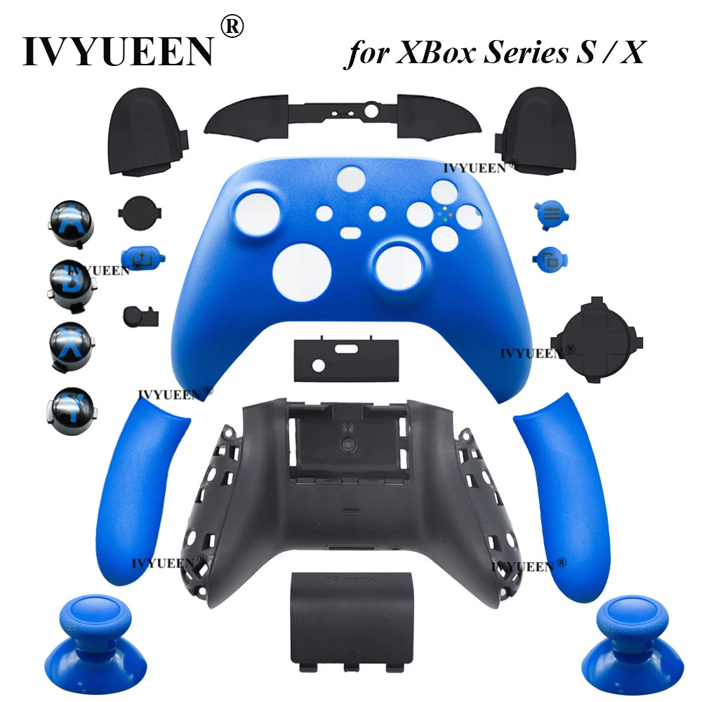 IVYUEEN Replacement Housing Shell for Xbox Series X S Controller Case Faceplate Cover RB LB RT LT Trigger Button Mod Side Rails