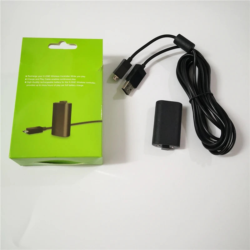 Rechargeable Battery Charge Play Kit for Xbox One Wireless Game Controller Replacement Battery with 2.75m USB Charging Cable