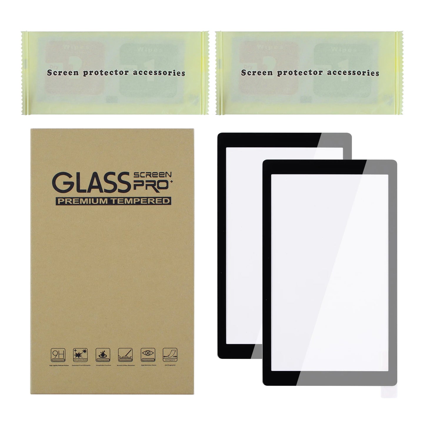 eXtremeRate Colourful Border Transparent HD Clear Accessories Saver Film Tempered Glass Screen Protector for NS Switch Lite