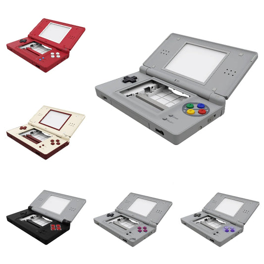 eXtremeRate Replacement Full Housing Shell for Nintendo DS Lite, Case Cover W/Buttons, Screen Lens for NDSL - SFC SNES Classic