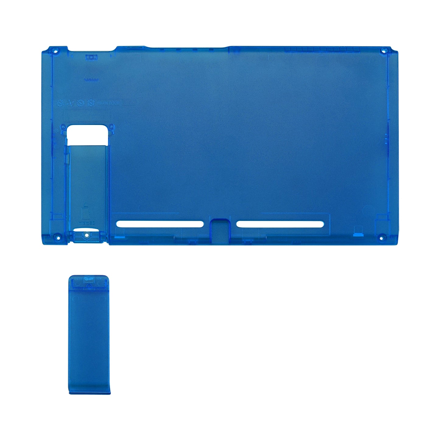 eXtremeRate Custom Transparent Console Back Plate DIY Replacement Housing Shell Case for Nintendo Switch Console with Kickstand