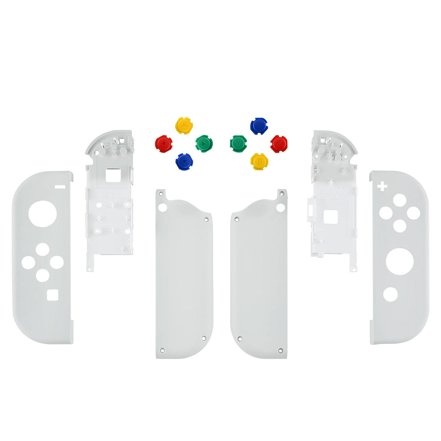 eXtremeRate DIY Replacement Shell Case for NS Switch JoyCon & OLED JoyCon, Handheld Controller Housing With Full Set Buttons