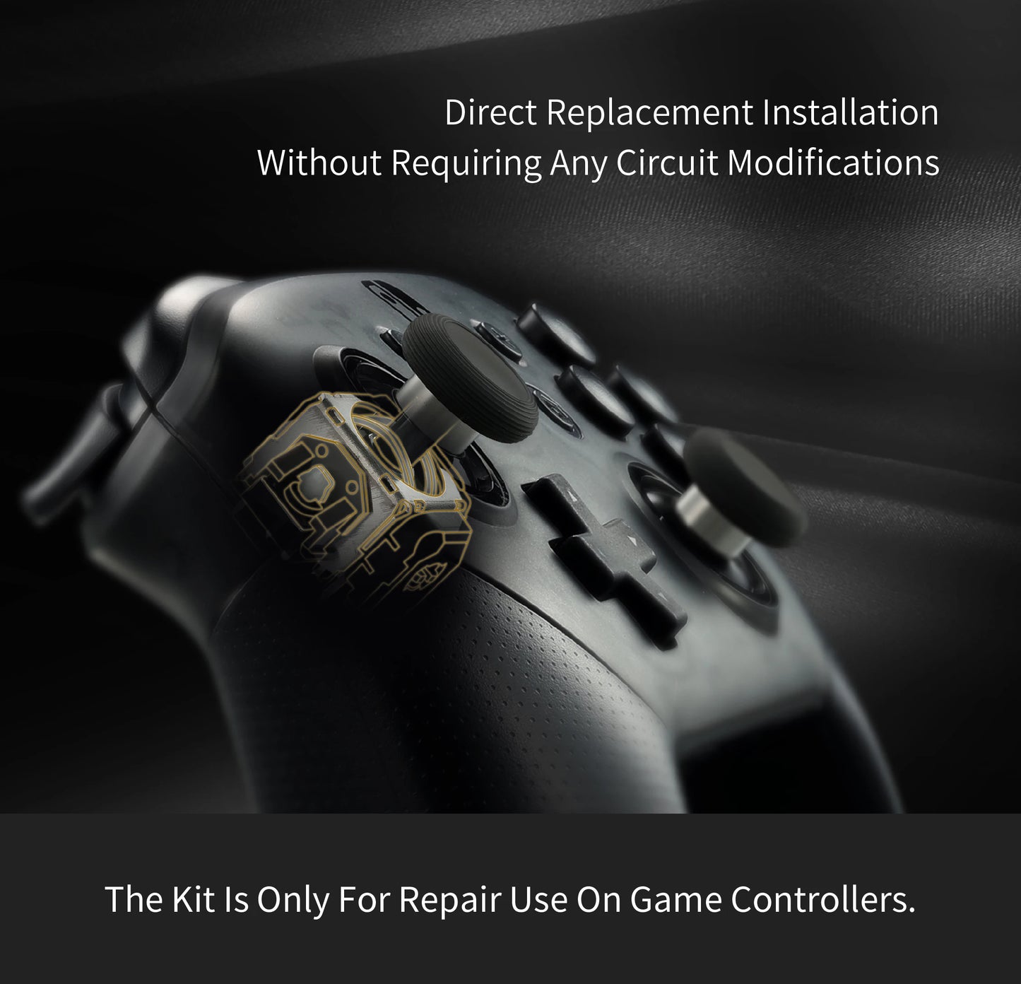 Gulikit NS51 TMR Electromagnetic Joystick for Switch Pro PS5 PS4 Xbox Series Controller Low Power Design for Repair
