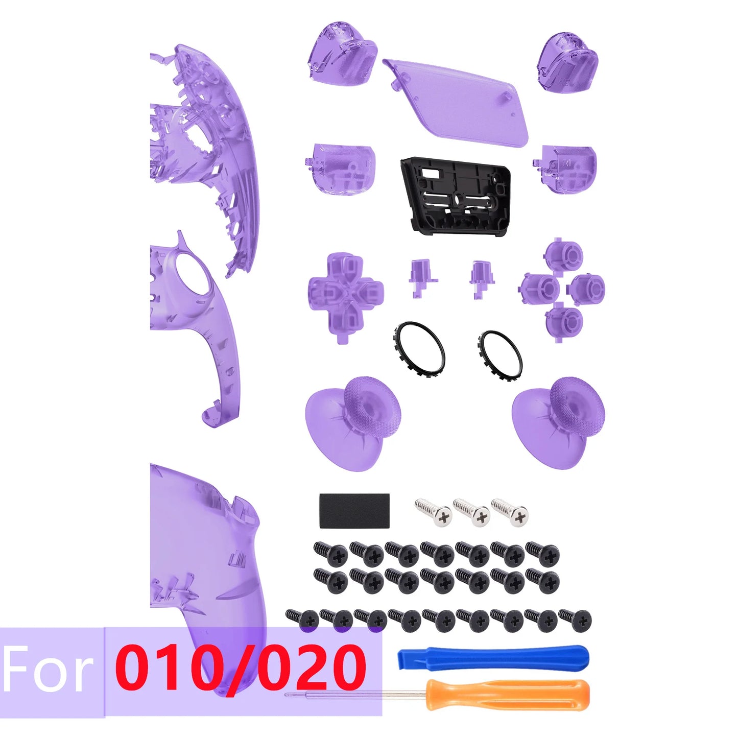 eXtremeRate Replacement Full Set Shells with Buttons Compatible with ps5 Controller BDM-010/020, or for ps5 BDM-030/040/050