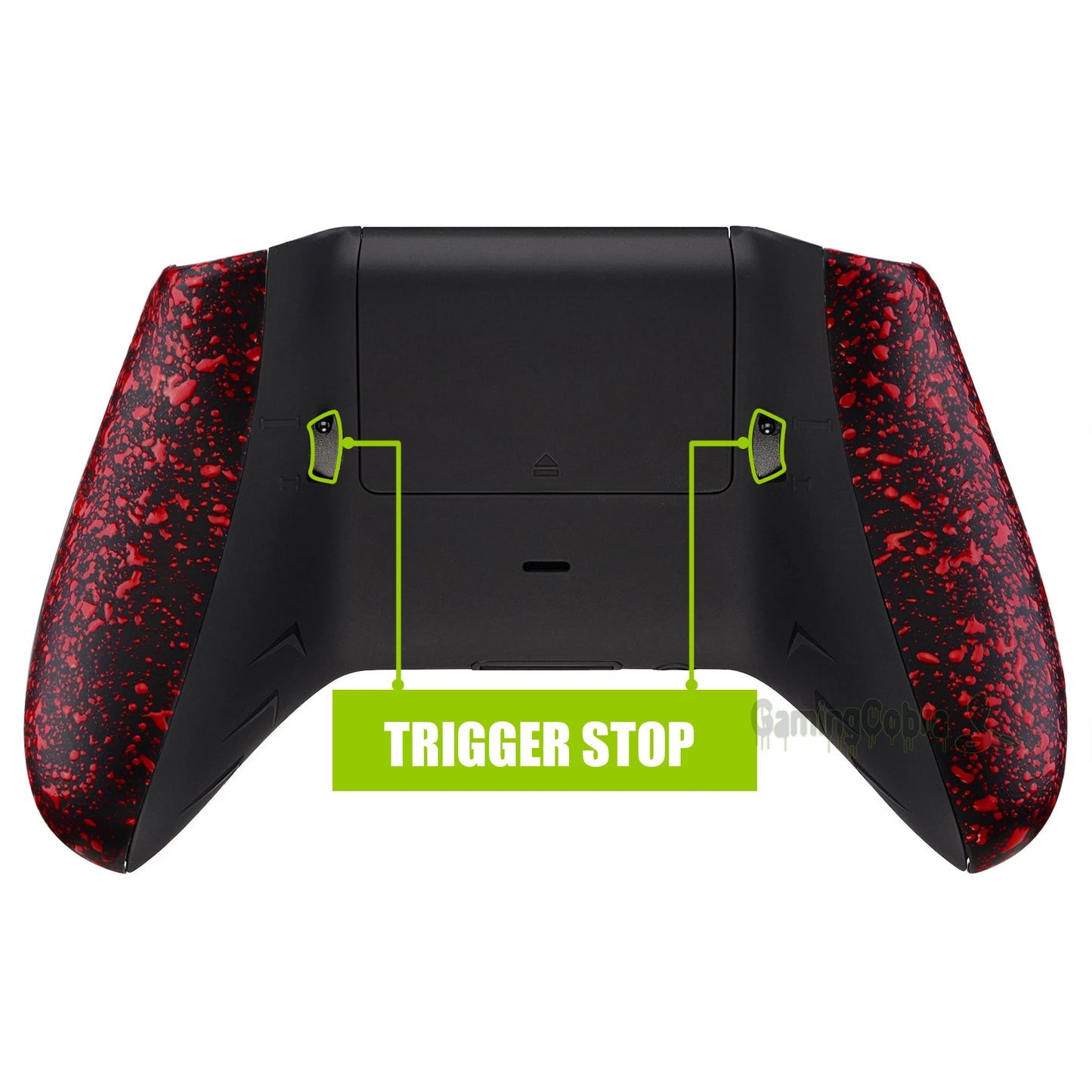 eXtremeRate FlashShot Trigger Bottom Shell Kit Back Shell & Handle Grips & Dual Trigger Locks for Xbox One S & One X Controller