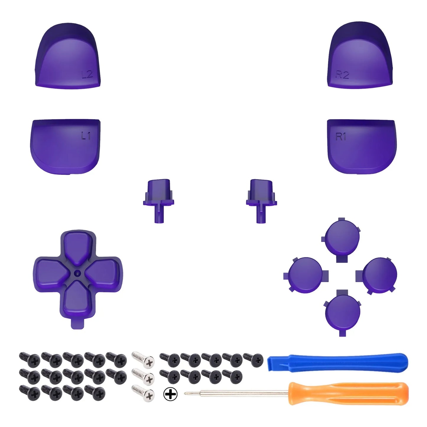 eXtremeRate D-pad R1 L1 R2 L2 Triggers Share Options Face Buttons, Full Set Buttons Compatible with ps5 Controller BDM-010 & 020