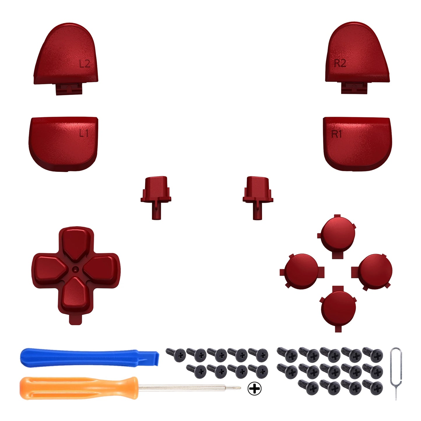 eXtremeRate Replacement D-pad R1 L1 R2 L2 Triggers Face Buttons, Full Set Buttons For ps5 Controller BDM-030/040/050/060
