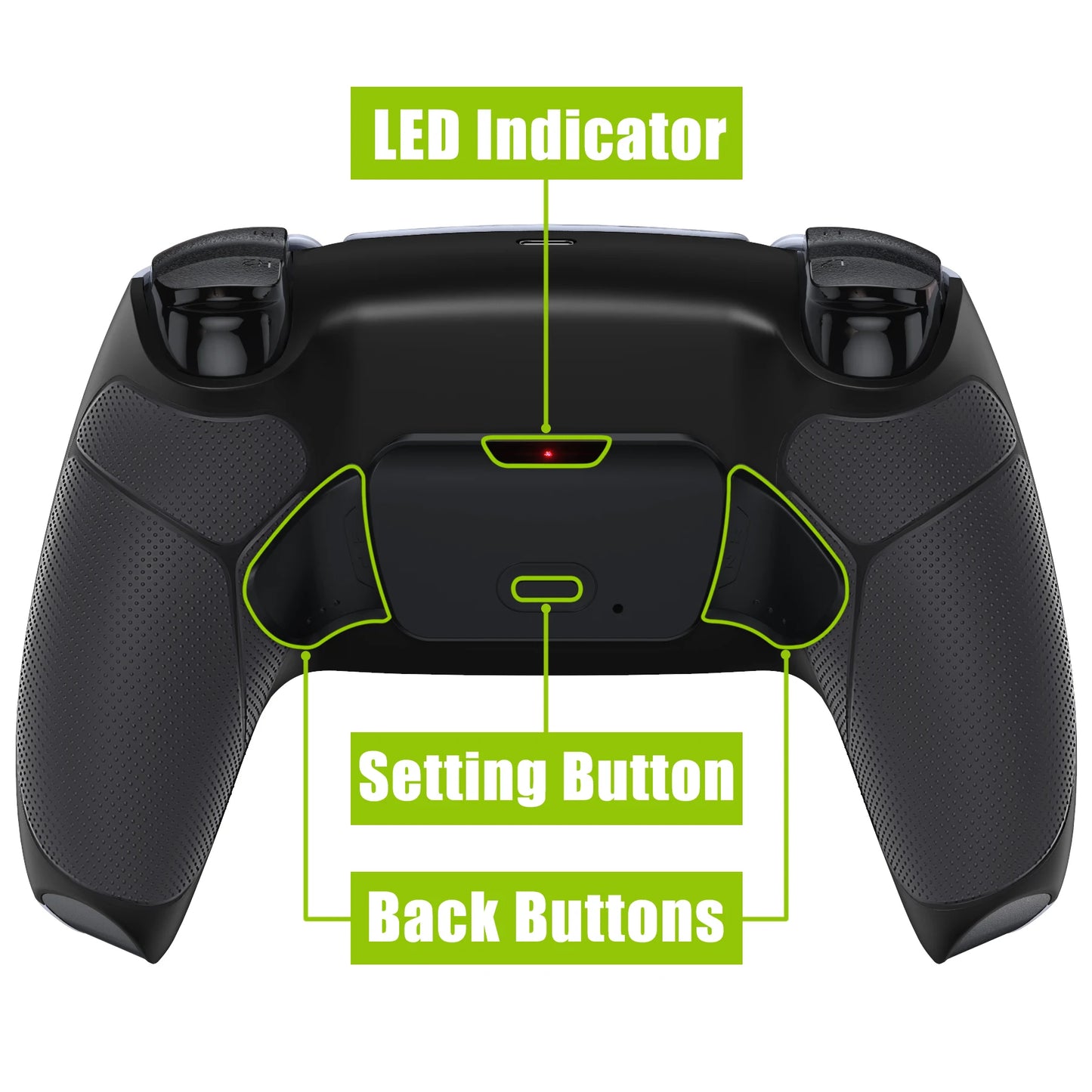 eXtremeRate Back Paddles Programable RISE V4 Remap Kit for ps5 Controller BDM-060, Upgrade Board Back Shell Back Button