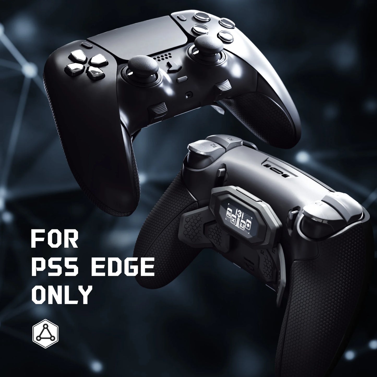 eXtremeRate for ps5 Edge Controller BEYOND Back Paddles Kit, Remappable 4 Back Buttons Attachment, OLED Display - Black