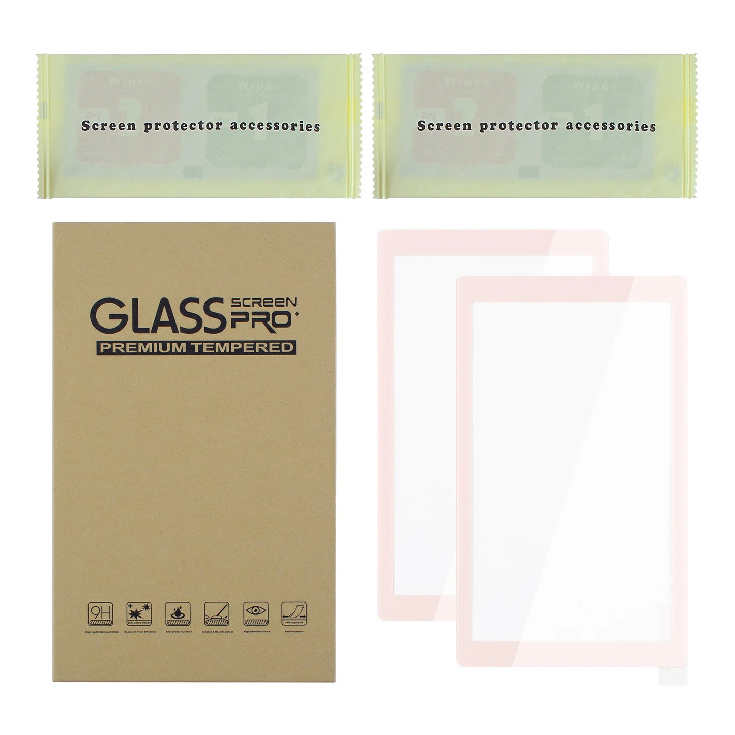 eXtremeRate Colourful Border Transparent HD Clear Accessories Saver Film Tempered Glass Screen Protector for NS Switch Lite