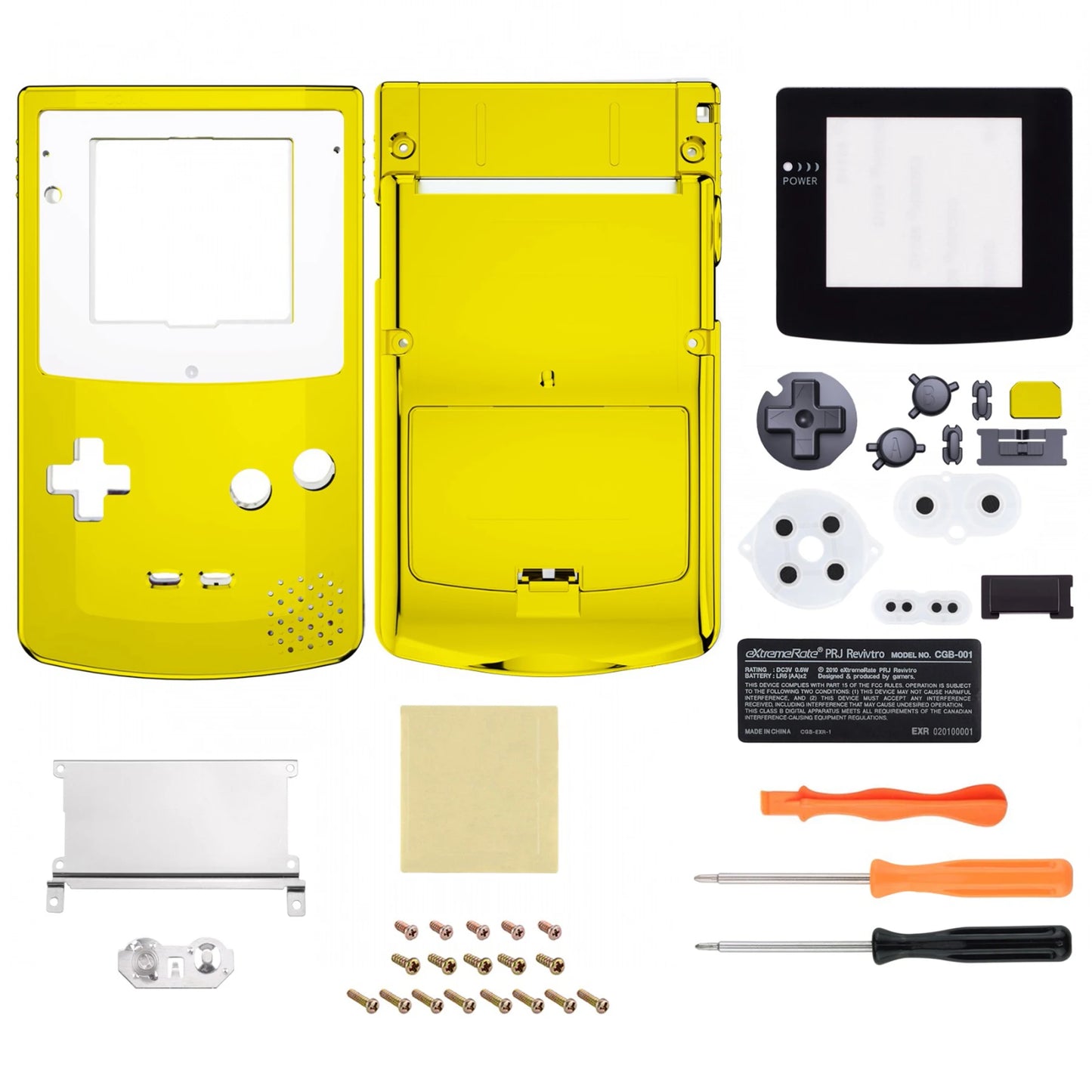 eXtremeRate IPS Ready Upgraded Full Housing Cover Shell with Buttons for Gameboy Color for GBC - Fit for GBC OSD IPS