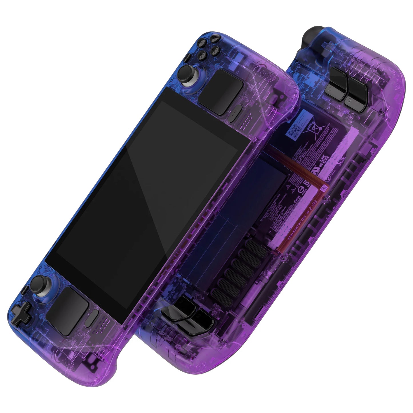 eXtremeRate Replacement Housing Shell Set for Steam Deck LCD, Faceplate Back Plate Shell with Buttons - Gradient Series