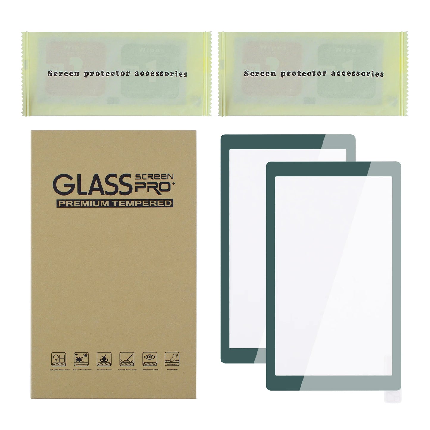 eXtremeRate Colourful Border Transparent HD Clear Accessories Saver Film Tempered Glass Screen Protector for NS Switch Lite
