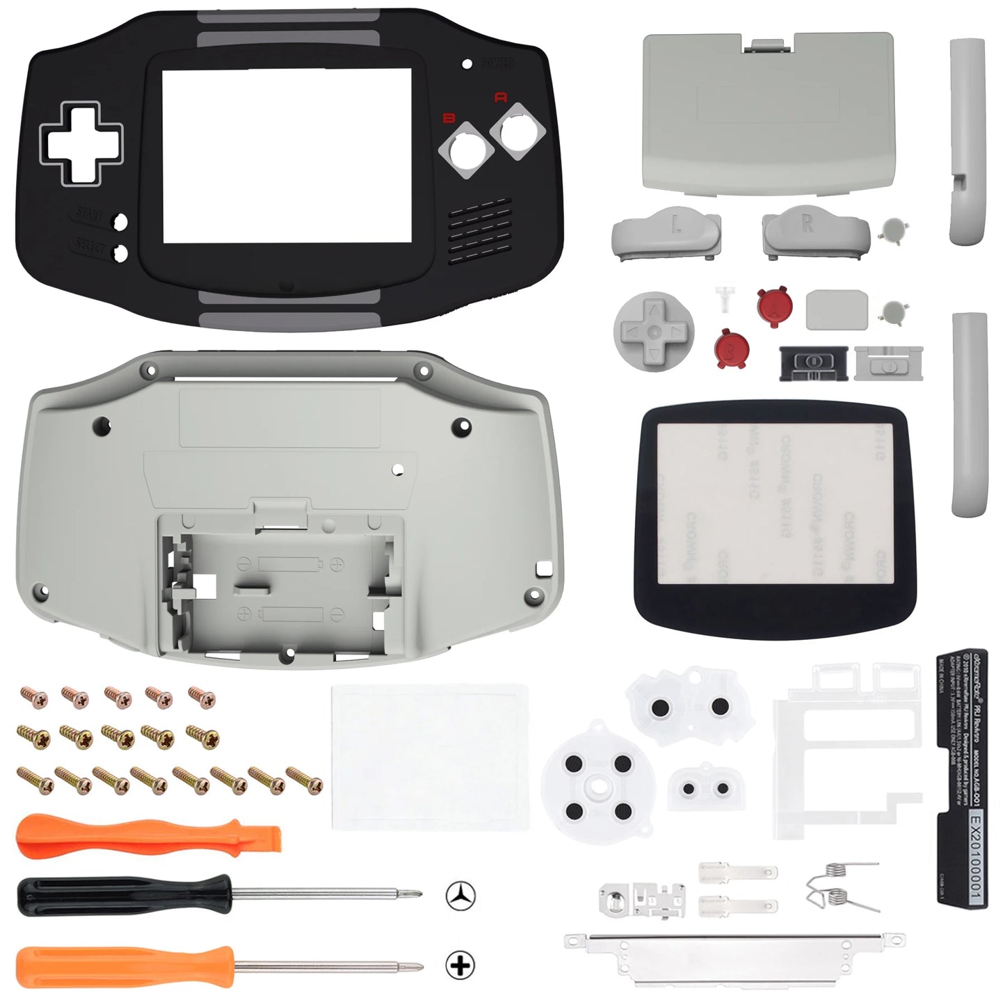 eXtremeRate IPS Ready Upgraded Replacement Shell Full Housing Cover Buttons for Gameboy Advance - Classics NES Style