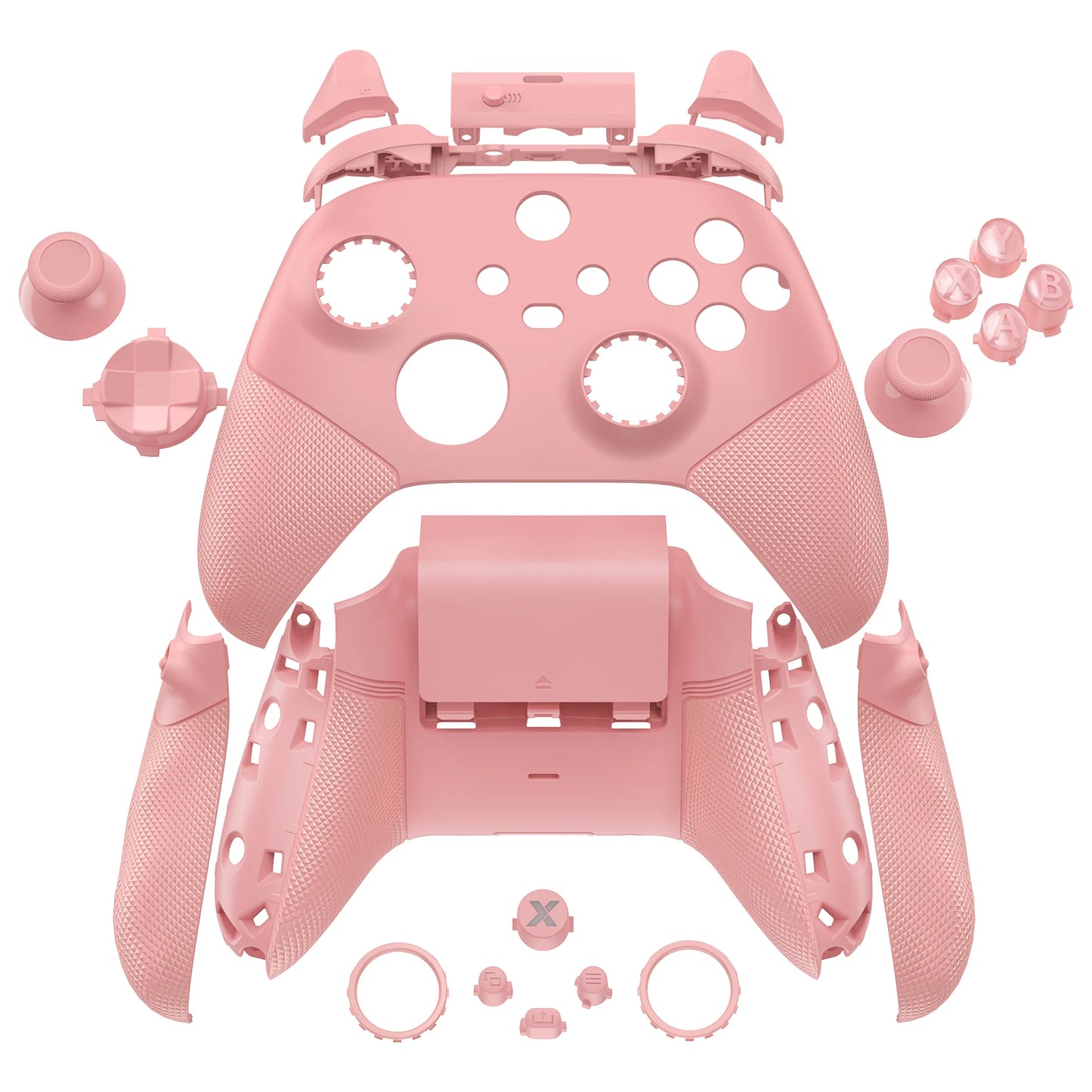 eXtremeRate ASR Version Full Set Shell Buttons for Xbox Core Controller (Xbox Series X & S Controller) - Diamond Textured Black