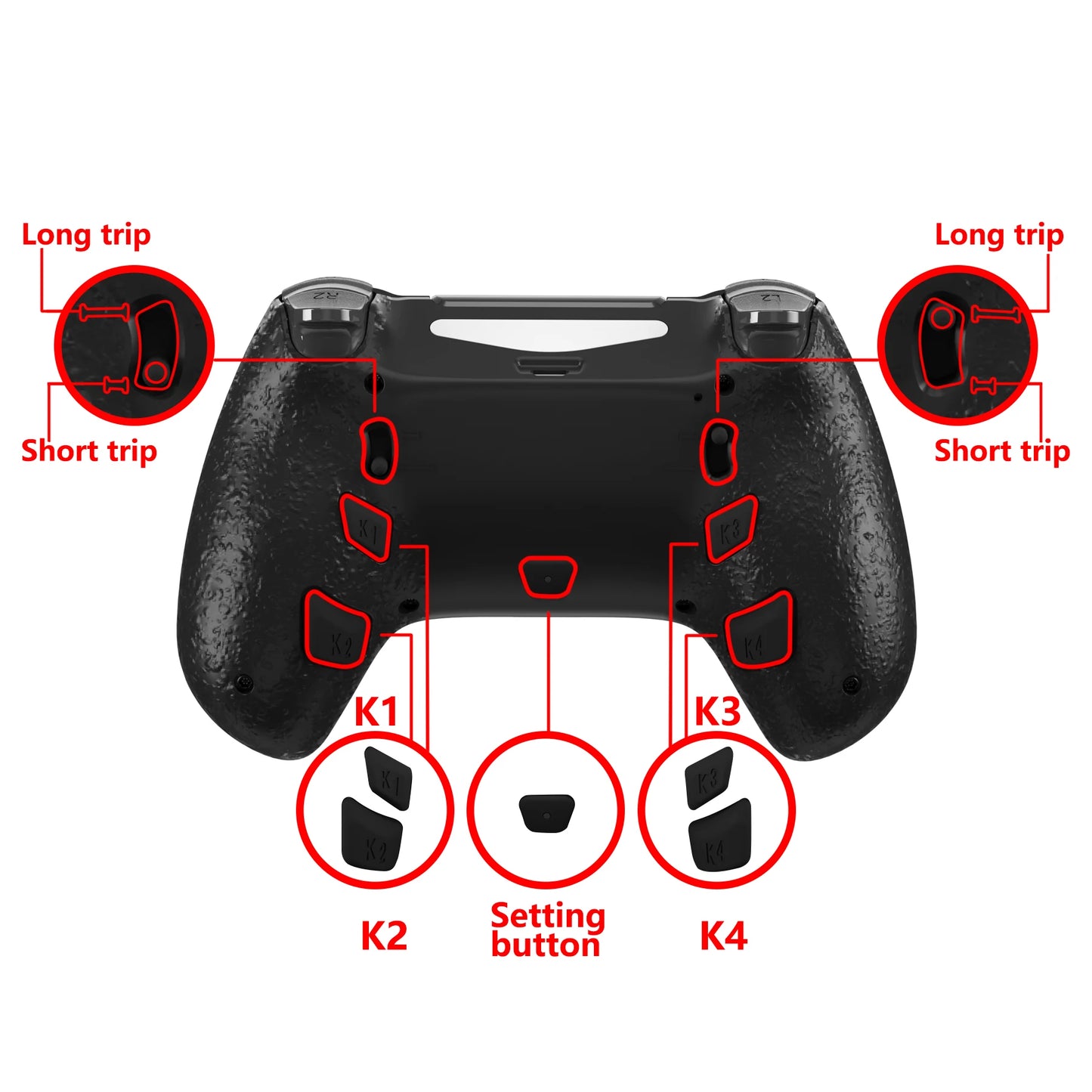 eXtremeRate Decade Tournament Controller (DTC) Upgrade Kit for PS4 Controller JDM-040/050/055 - Controller NOT Included