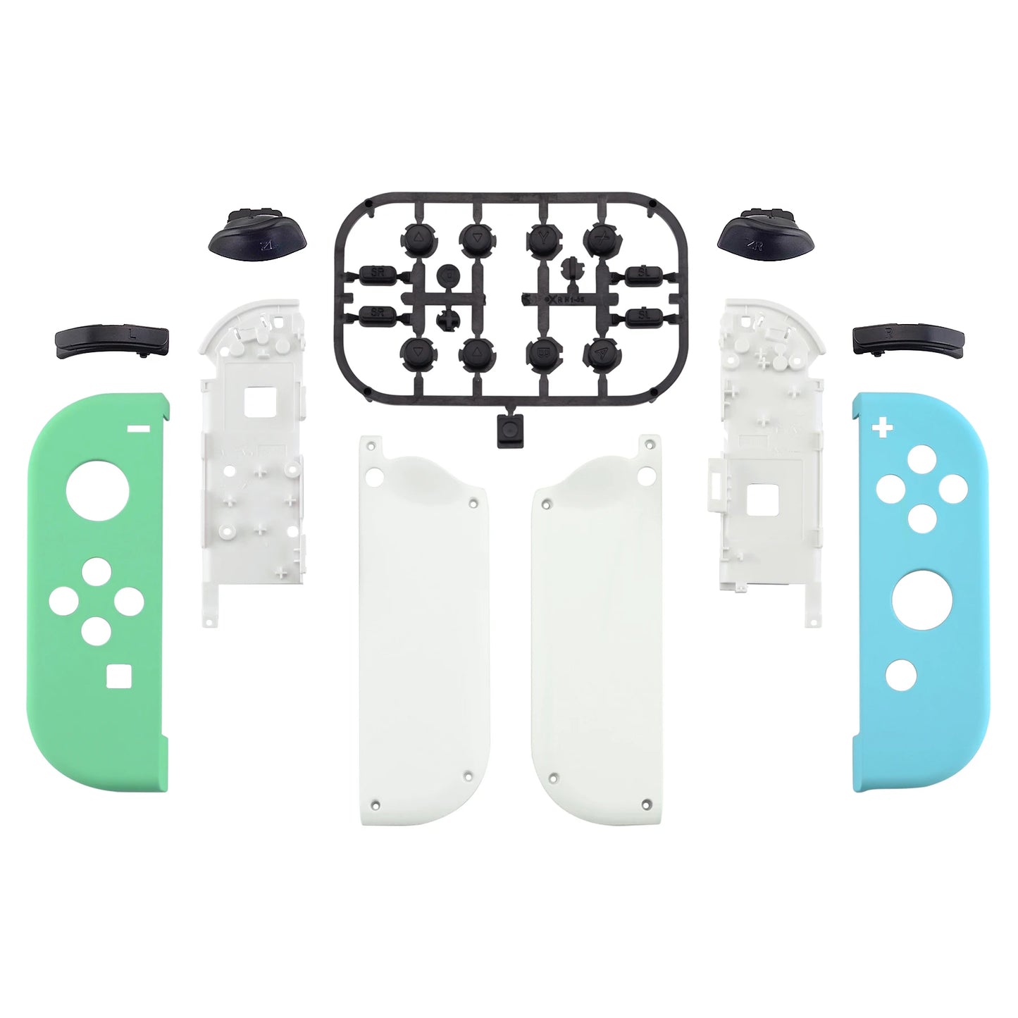 eXtremeRate DIY Replacement Shell Case for NS Switch & OLED JoyCon, Custom Controller Housing Cover With Full Set Buttons