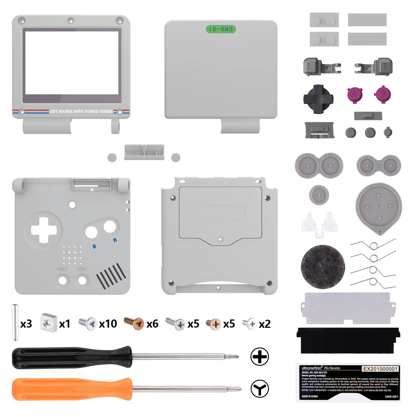 eXtremeRate IPS Ready Upgraded Custom Replacement Housing Shell for Gameboy Advance SP GBA SP for IPS & Standard LCD - Black