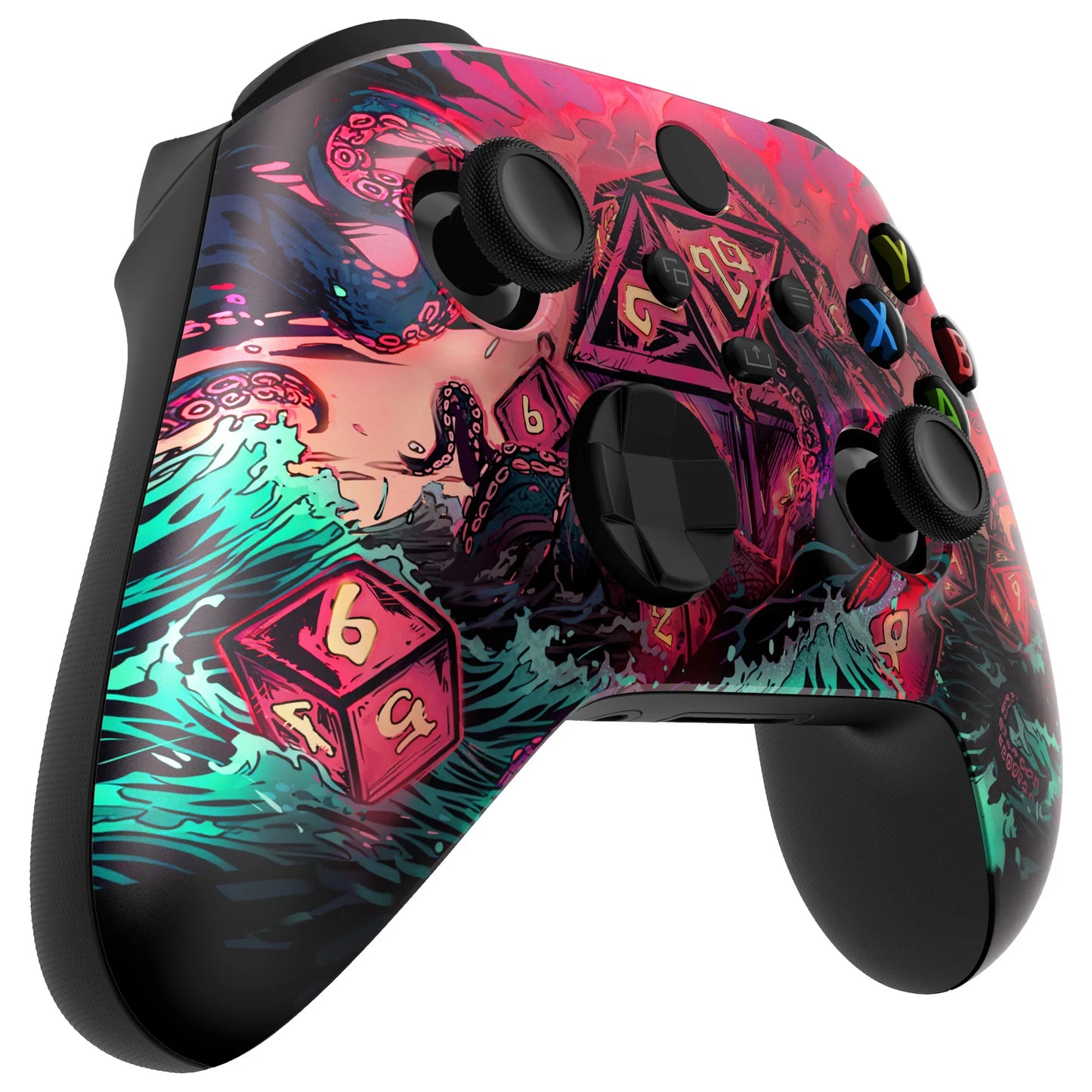 eXtremeRate Custom Pattern Part Faceplate, Soft Touch Grip Front Housing Shell Case for Xbox Series X/S (Xbox Core) Controller