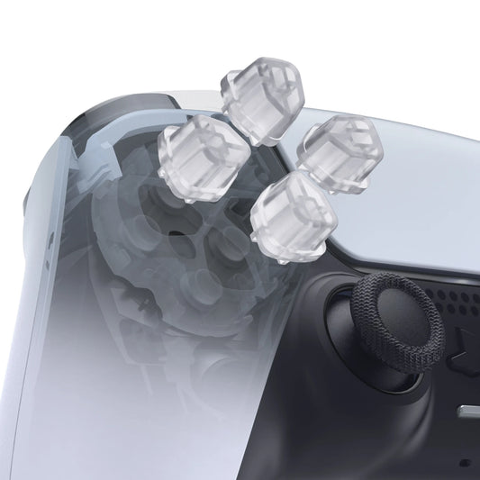 eXtremeRate Ergonomic Split Dpad Buttons (SDP Buttons), Clear Independent Dpad Buttons for PS5/EG, for PS4 All Model Controllers