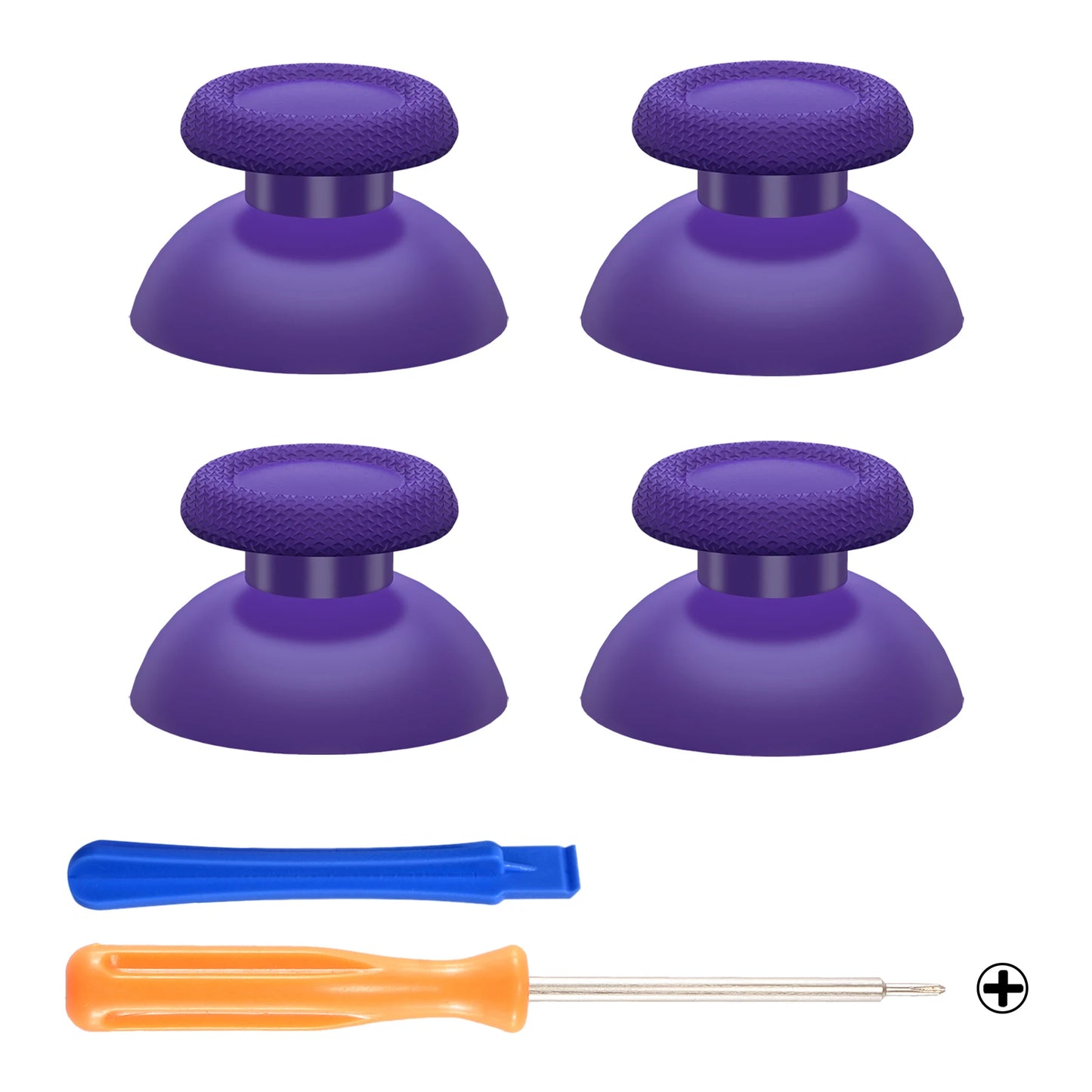 eXtremeRate Black 2 Pairs Universal Replacement Thumbsticks for PS5, for PS4 All Model Controllers, Custom Analog Stick Joystick