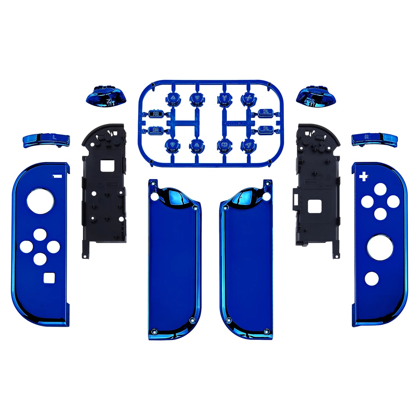 eXtremeRate DIY Replacement Shell Case for NS Switch & OLED JoyCon, Custom Controller Housing Cover With Full Set Buttons