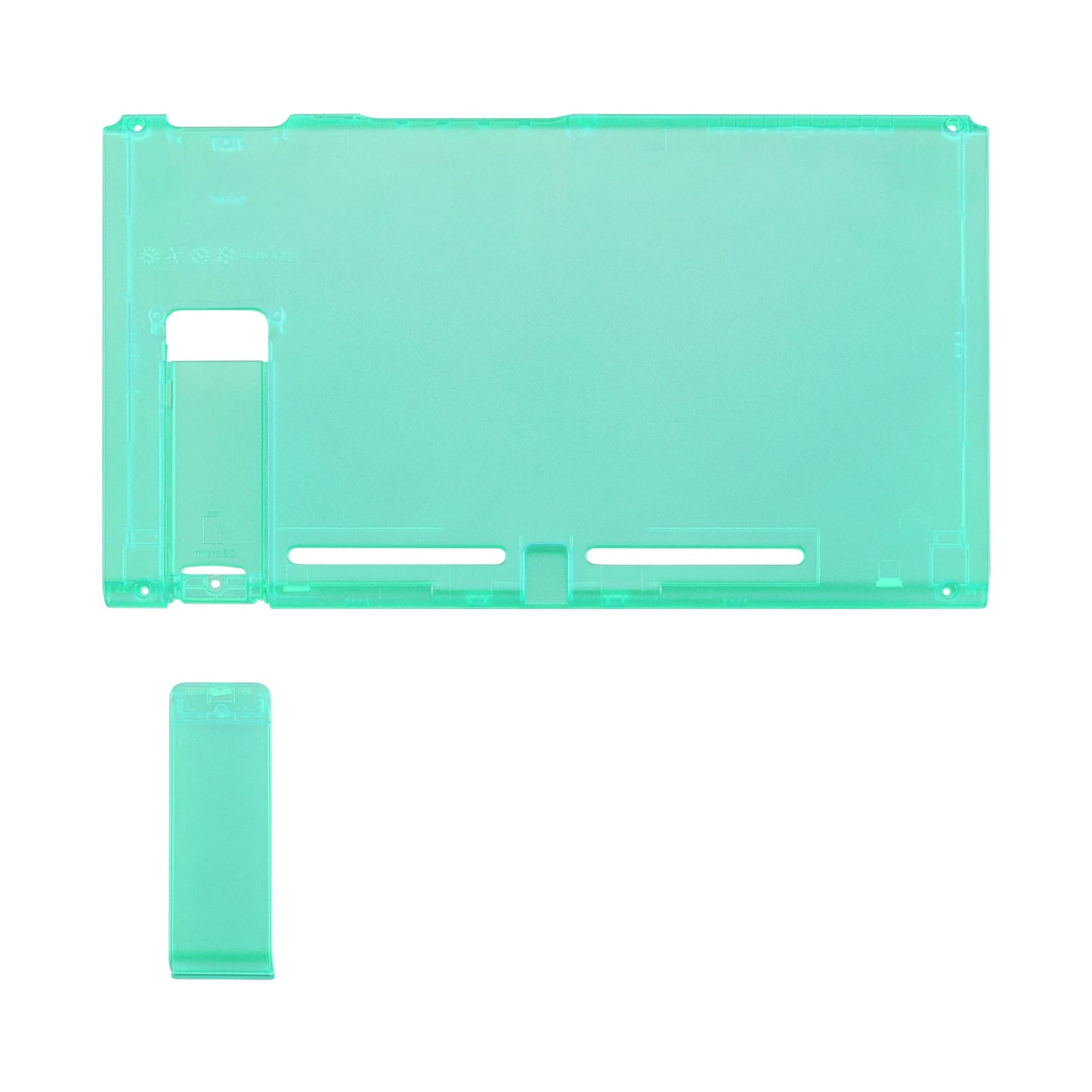eXtremeRate Custom Transparent Console Back Plate DIY Replacement Housing Shell Case for Nintendo Switch Console with Kickstand