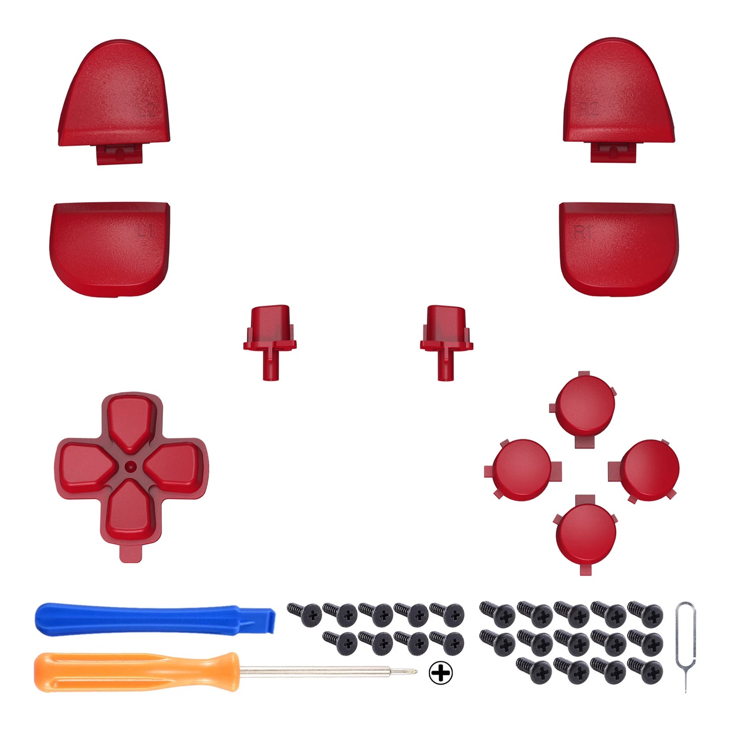 eXtremeRate Replacement D-pad R1 L1 R2 L2 Triggers Face Buttons, Full Set Buttons For ps5 Controller BDM-030/040/050/060