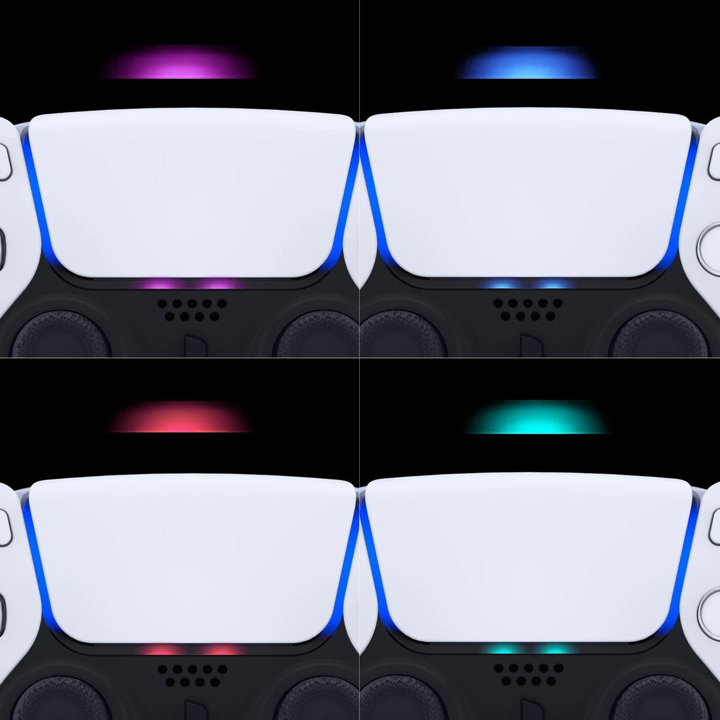 eXtremeRate Custom Touchpad LED Lightbar Skin Decals Power Light Stickers with Tools Set for PS5 Controller - 40pcs in 8 Colors