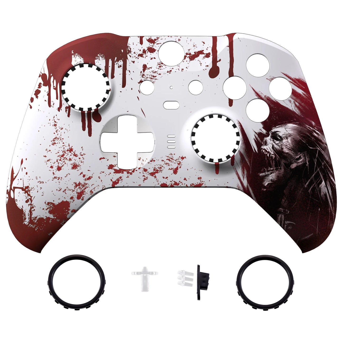 eXtremeRate Patterned Faceplate Front Housing Shell Replacement Kit for Xbox One Elite Series 2 Controller - Clown HAHAHA