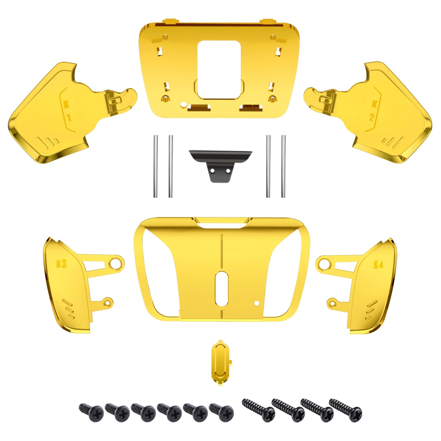 eXtremeRate Replacement Redesigned K1 K2 K3 K4 Back Buttons Housing Shell for ps5 Controller, RISE4 Remap Kit - 19 colors