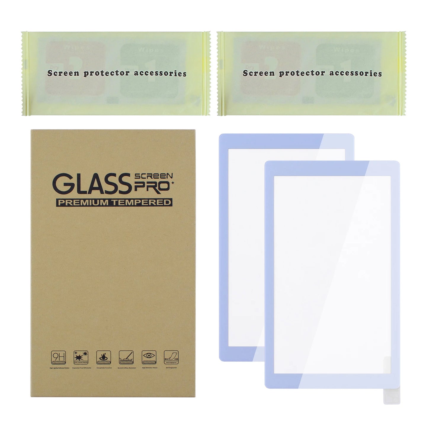 eXtremeRate Colourful Border Transparent HD Clear Accessories Saver Film Tempered Glass Screen Protector for NS Switch Lite