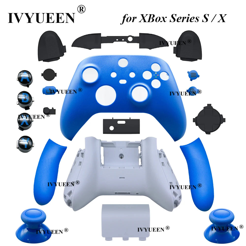 IVYUEEN Replacement Housing Shell for Xbox Series X S Controller Case Faceplate Cover RB LB RT LT Trigger Button Mod Side Rails
