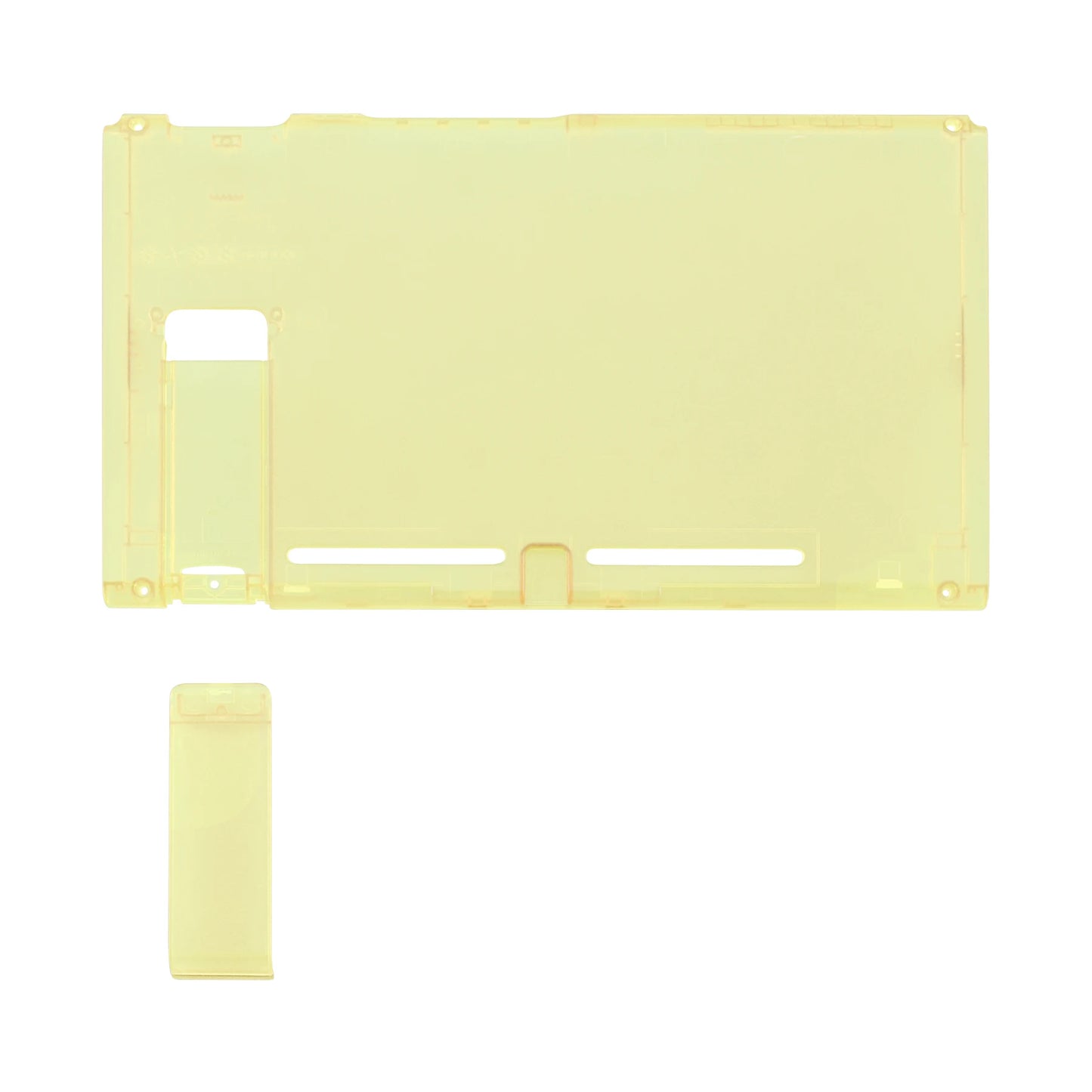 eXtremeRate Custom Transparent Console Back Plate DIY Replacement Housing Shell Case for Nintendo Switch Console with Kickstand