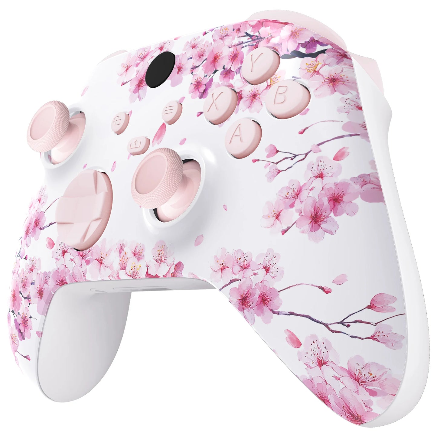 eXtremeRate Full Set Housing Shell Buttons for for Xbox Core Wireless Controller (model 1914) - Cherry Blossom Whisper