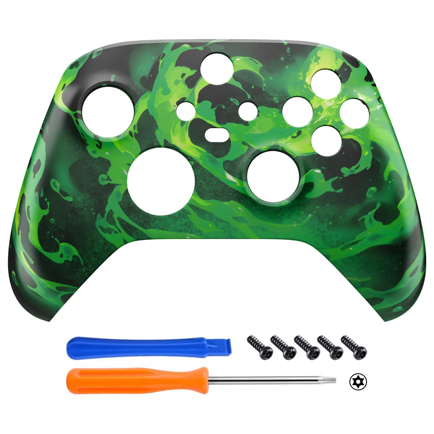 eXtremeRate Custom Pattern Part Faceplate, Soft Touch Grip Front Housing Shell Case for Xbox Series X/S (Xbox Core) Controller