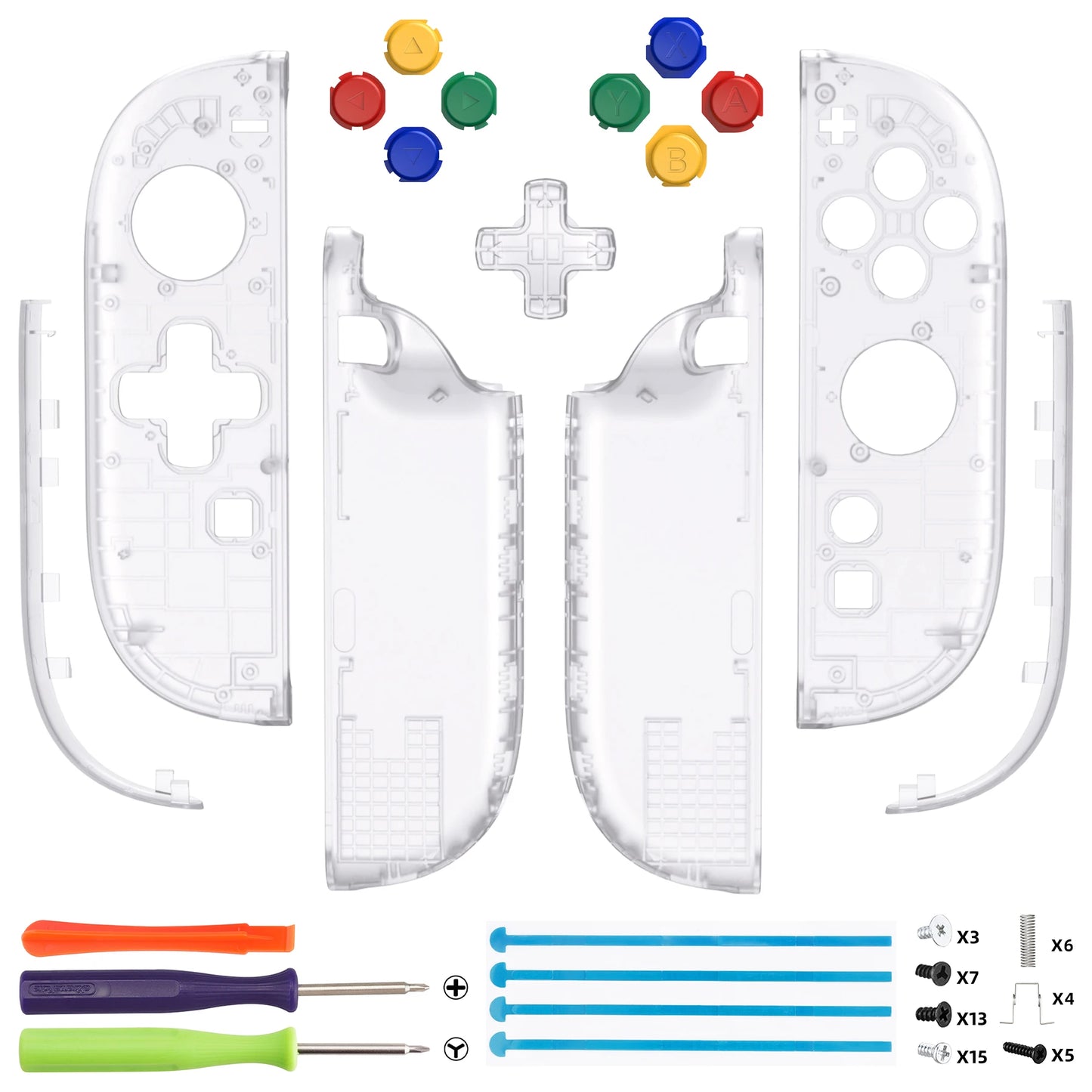 eXtremeRate DIY Replacement Shell (D-Pad Version) with Buttons for Joycon 2, for Nintendo Switch 2 Controller - Essence Version