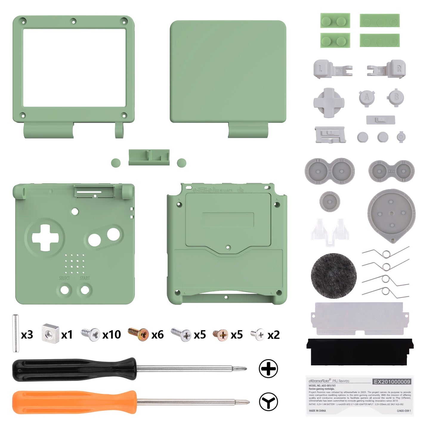 eXtremeRate IPS Ready Upgraded Custom Replacement Housing Shell for Gameboy Advance SP GBA SP for IPS & Standard LCD - Black