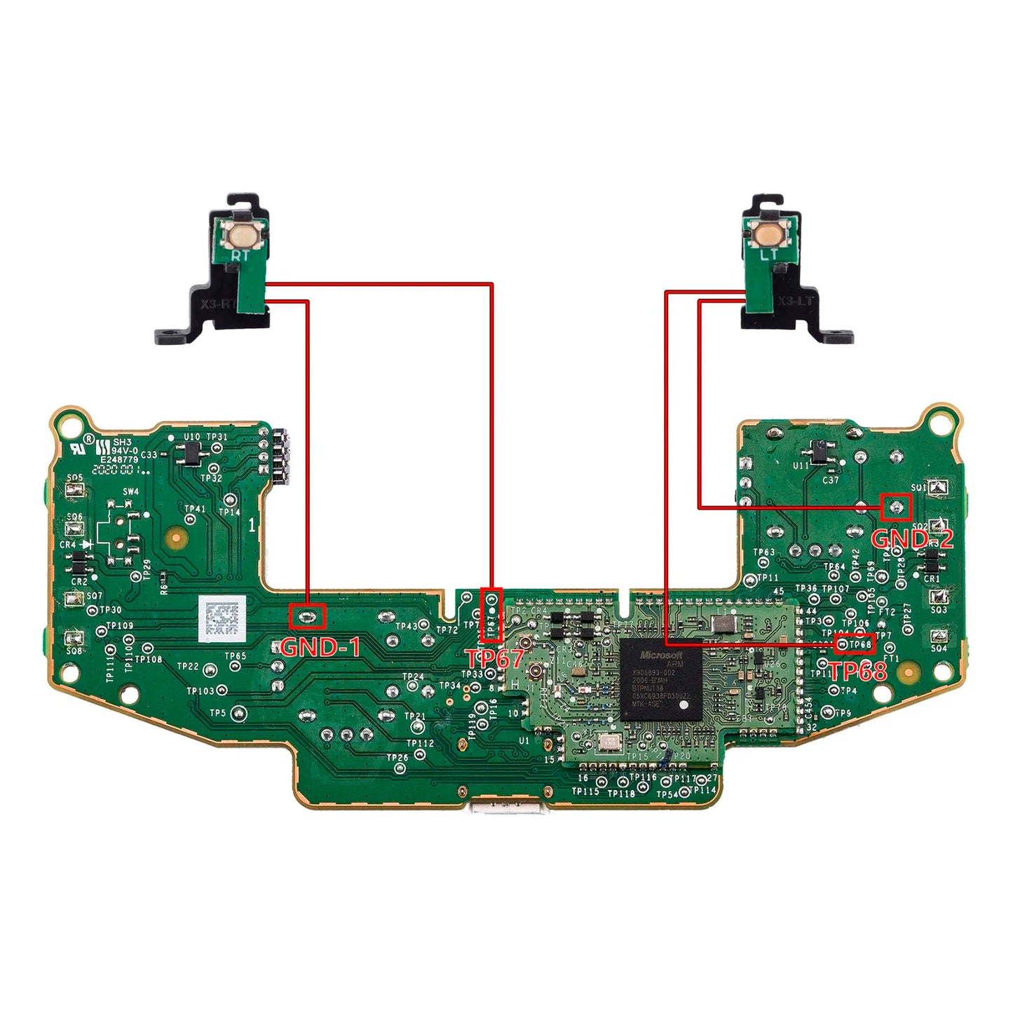 eXtremeRate Clicky Hair Trigger Kit Custom Flashshot Trigger Stop Flex Cable Shoulder Buttons for Xbox Core Wireless Controller