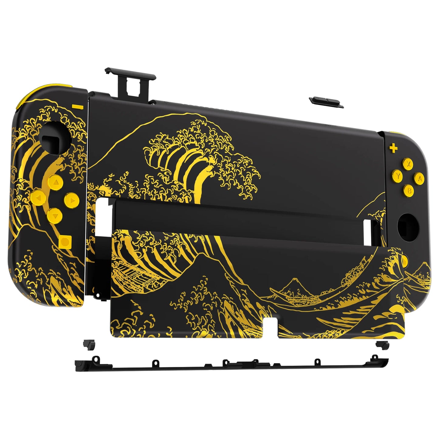eXtremeRate Full Set Shell for Nintendo Switch OLED, Back Plate Kickstand & Buttons - Patterned Series