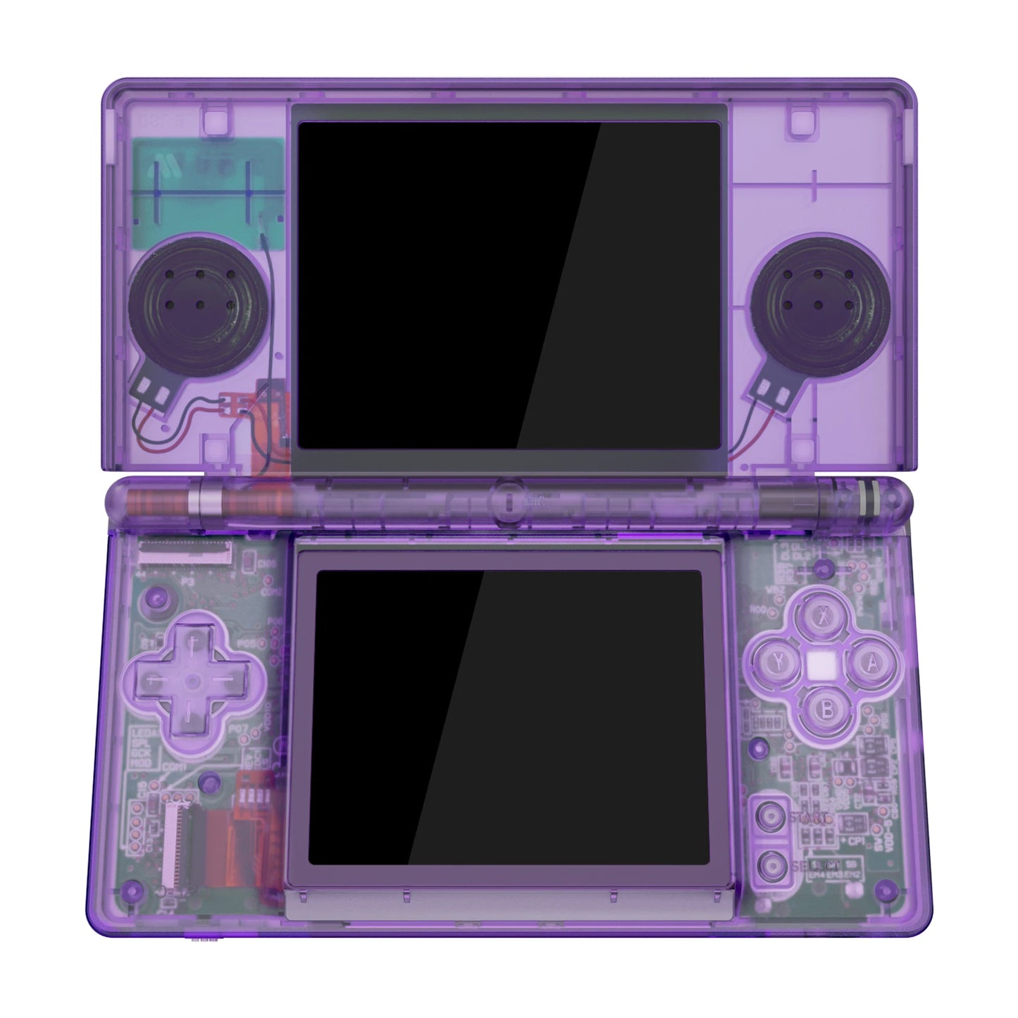 eXtremeRate Replacement Full Housing Shell for Nintendo DS Lite, Custom Case Cover Button Screen Len for NDSL - Clear Series