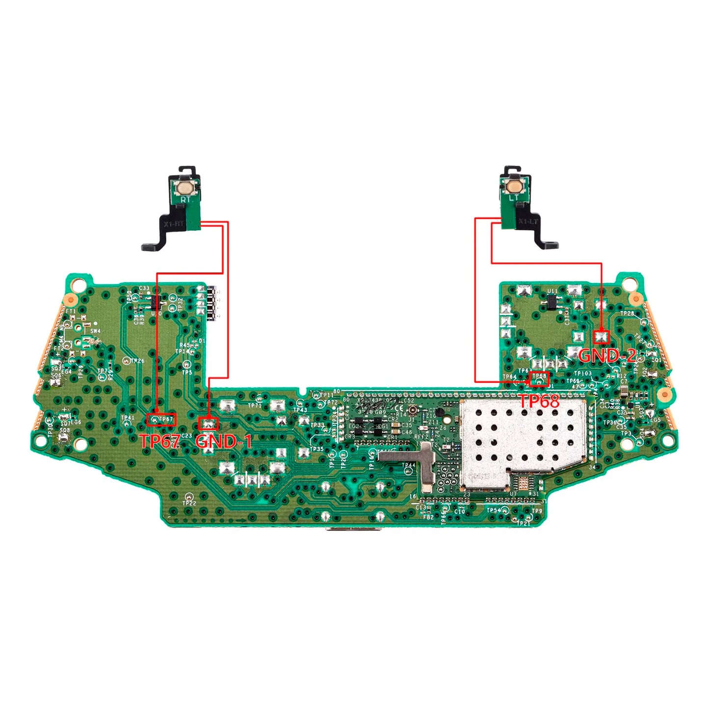 eXtremeRate Clicky Hair Trigger Kit Custom Flashshot Trigger Stop Flex Cable Shoulder Buttons for Xbox One X/S Controller