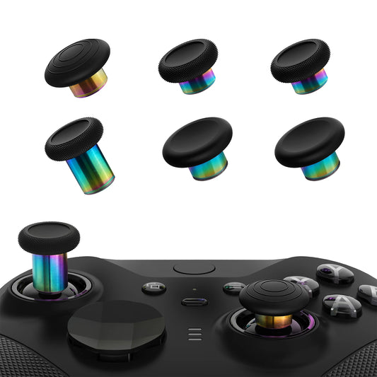 eXtremeRate Analog Stick Joystick Caps for Xbox Elite 2 Core Controller (Model 1797), 6 in 1 Metal Replacement Thumbsticks