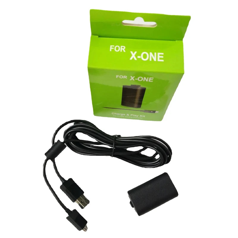 Rechargeable Battery Charge Play Kit for Xbox One Wireless Game Controller Replacement Battery with 2.75m USB Charging Cable