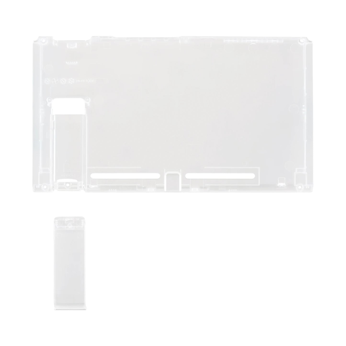 eXtremeRate Custom Transparent Console Back Plate DIY Replacement Housing Shell Case for Nintendo Switch Console with Kickstand