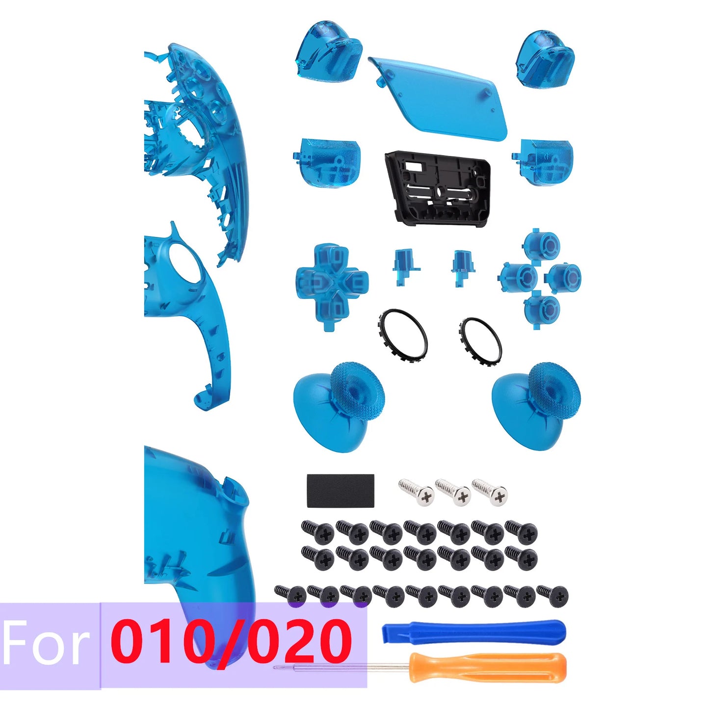 eXtremeRate Replacement Full Set Shells with Buttons Compatible with ps5 Controller BDM-010/020, or for ps5 BDM-030/040/050