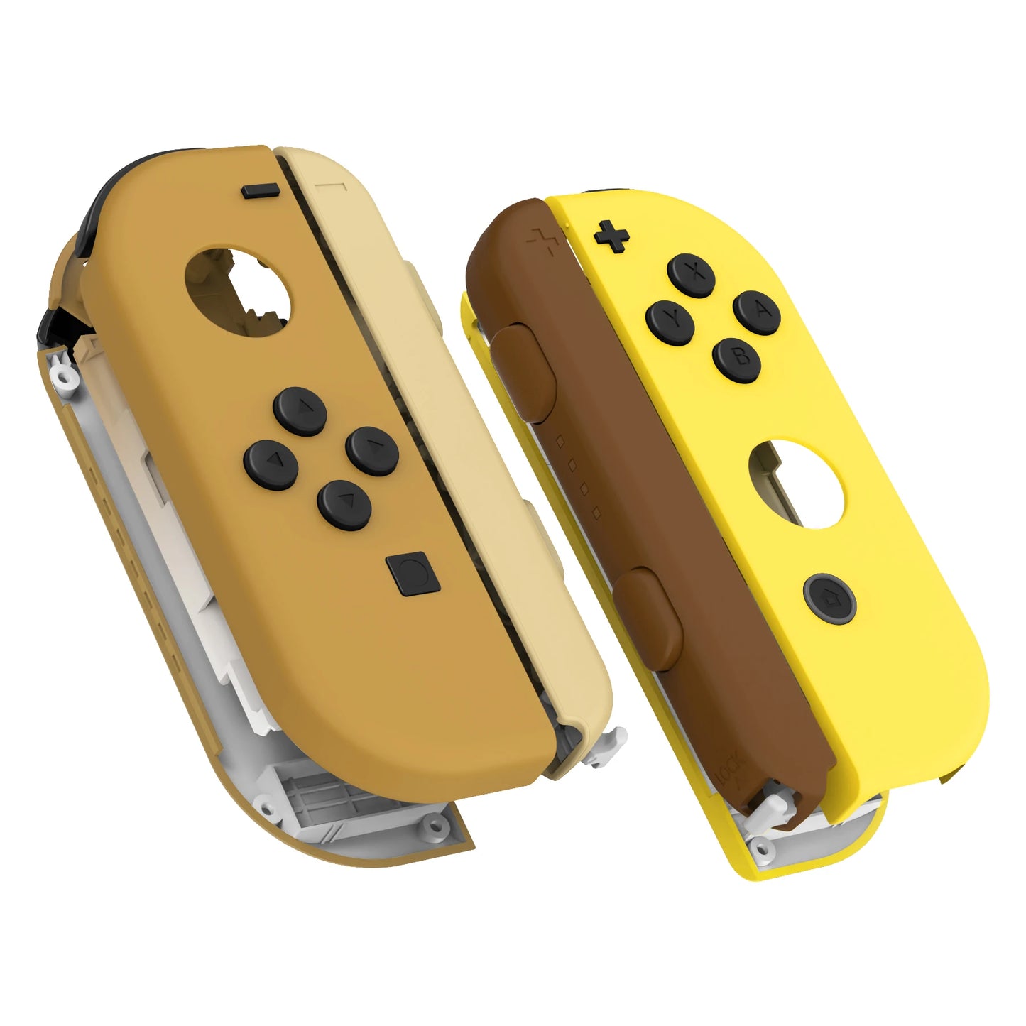 eXtremeRate DIY Replacement Shell Buttons for Nintendo Switch & Switch OLED Joycon and Strap, Housing Case Wrist Strap Cover
