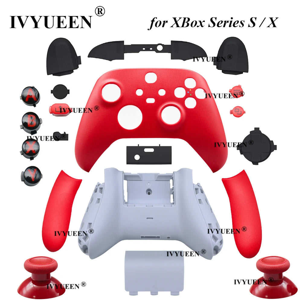 IVYUEEN Replacement Housing Shell for Xbox Series X S Controller Case Faceplate Cover RB LB RT LT Trigger Button Mod Side Rails